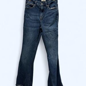 Good American navy flare jeans